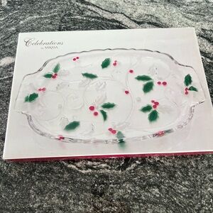 Mikasa Merry Holly Rectangular Platter